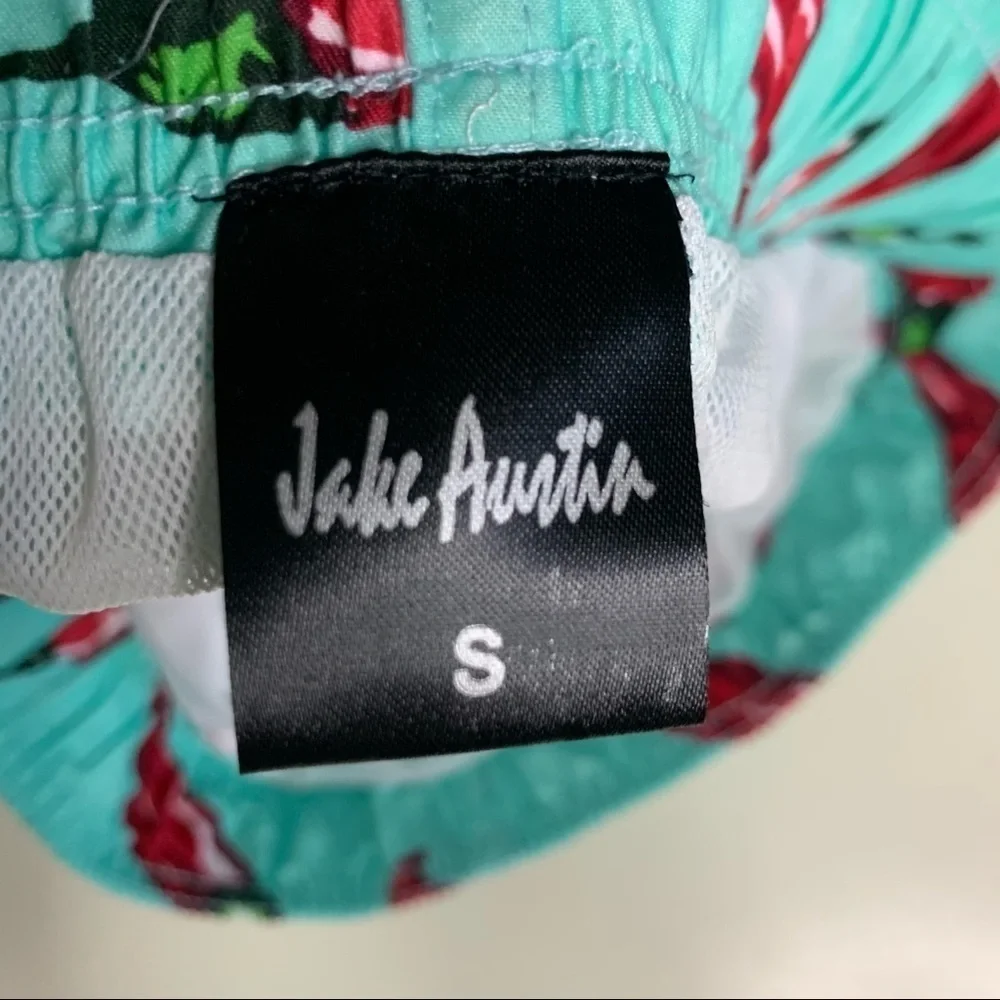 Jake Austin Men’s 6” Hot Pepper Swim Trunks Size Small